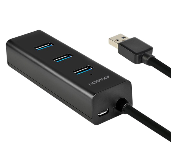Axagon HUE-S2BL, 4x USB 5Gbps CHARGING hub, micro USB, USB-A 120cm - 1353429 - zdjęcie